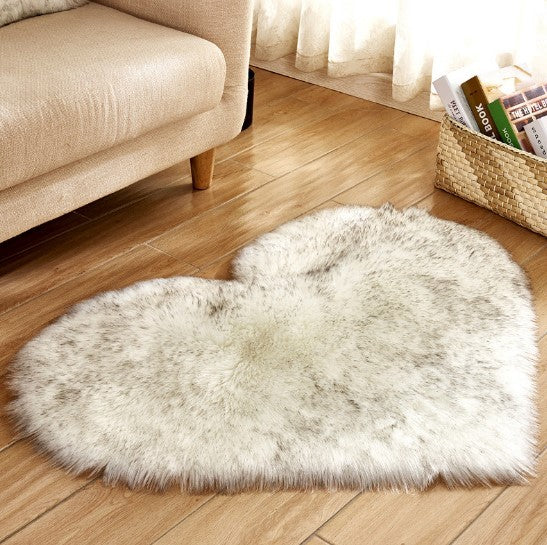 Plush Heart Shaped Carpet Non-Slip Fluffy Rug Floor Carpets For Living Room Home Decor