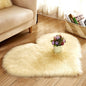 Plush Heart Shaped Carpet Non-Slip Fluffy Rug Floor Carpets For Living Room Home Decor