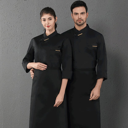 Chef Clothes Long Sleeved Catering Kitchen Coverall