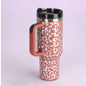 40 Oz Tumbler With Handle Straw Insulated, Stainless Steel Spill Proof Vacuum Coffee Cup Tumbler With Lid Tapered Mug Gifts Suitable For Car Gym Office Travel