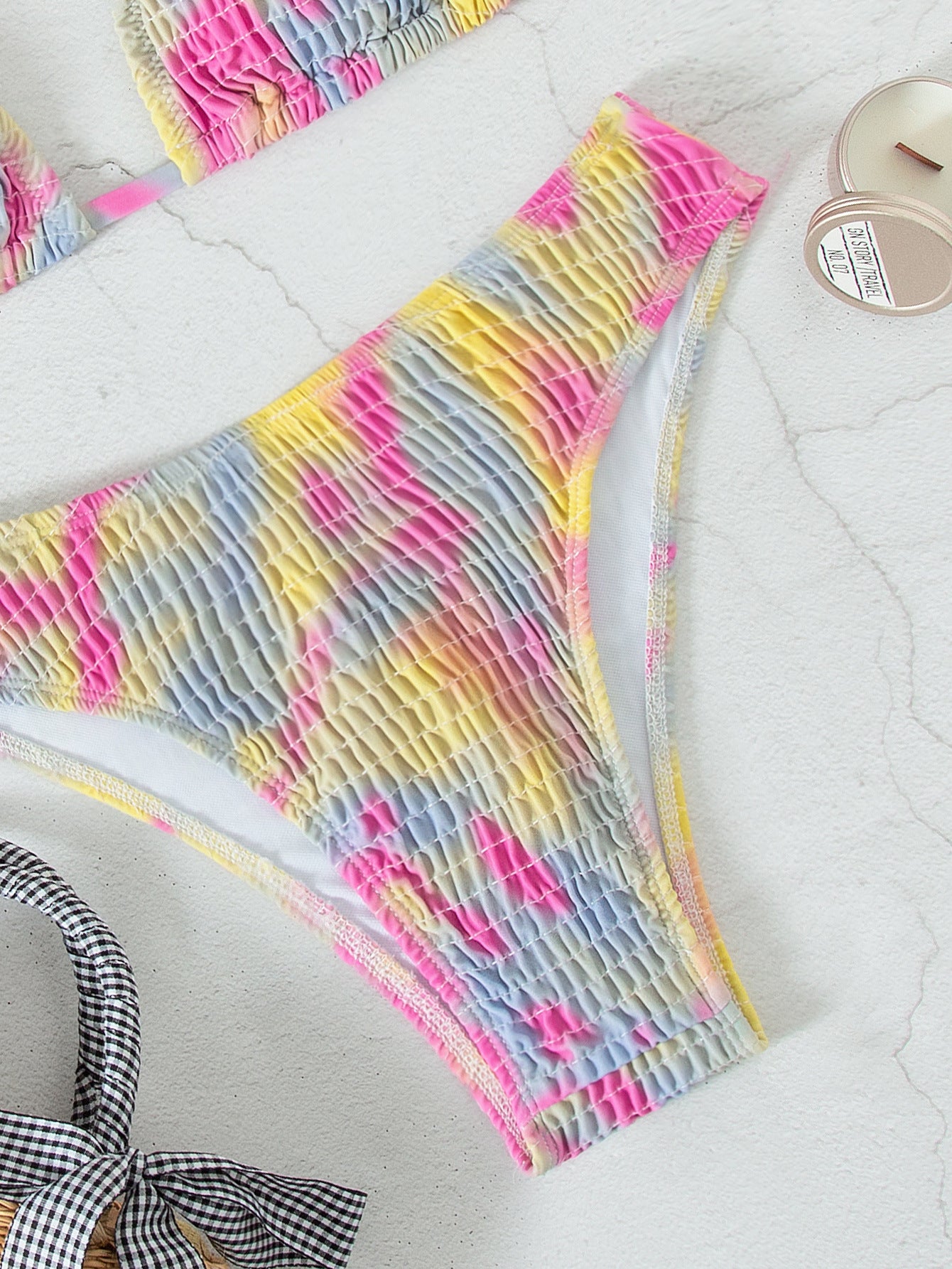 Multicolor Strap Split Two-Piece Bikini Beach Swimsuit