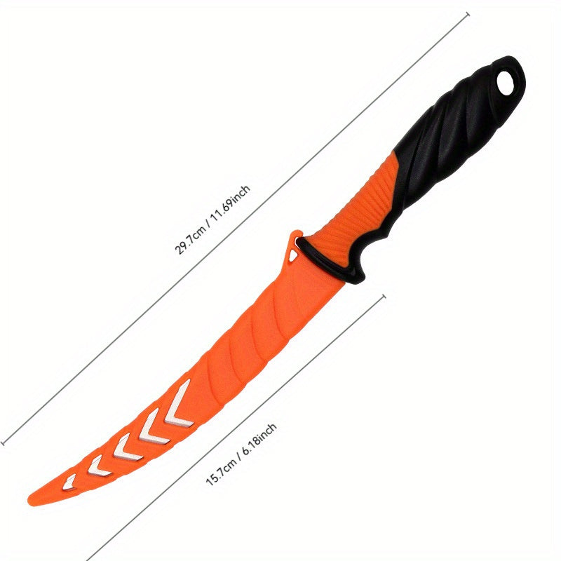 Fisherman's Knife With Orange Handle