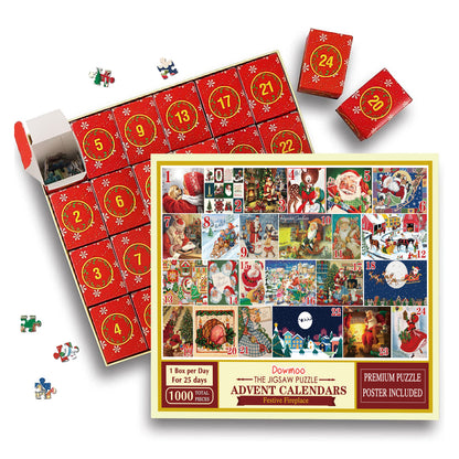 Creative 24 Grid Countdown Christmas Advent Calendar Puzzle