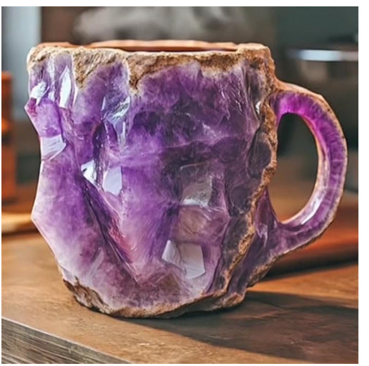 Mineral Crystal Coffee Mugs With Handles Elegant Workplace Home Decor Christmas Gift