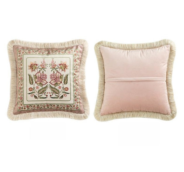 Pillows with floral designs