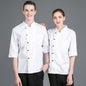 Breathable Hotel Kitchen Middle Sleeve Chef Suit