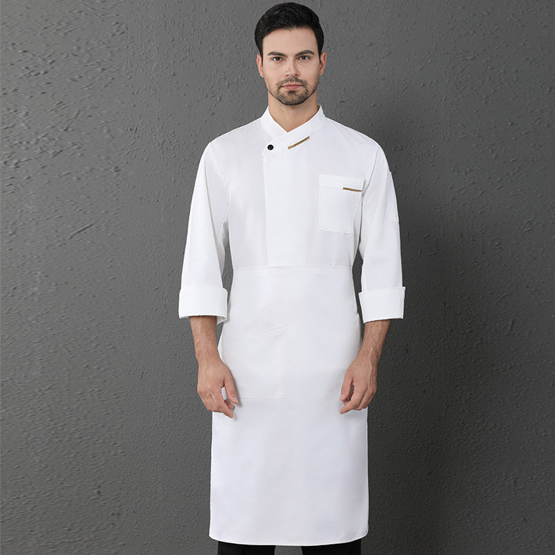 Chef Clothes Long Sleeved Catering Kitchen Coverall