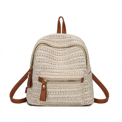 Straw Woven Backpack