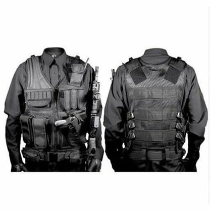 Equipped with tactical vest