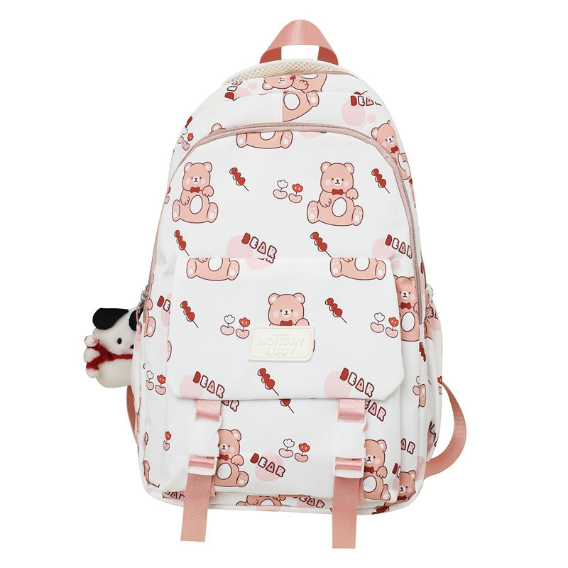 Cute Cartoon Printed Backpack Large Capacity Schoolbag
