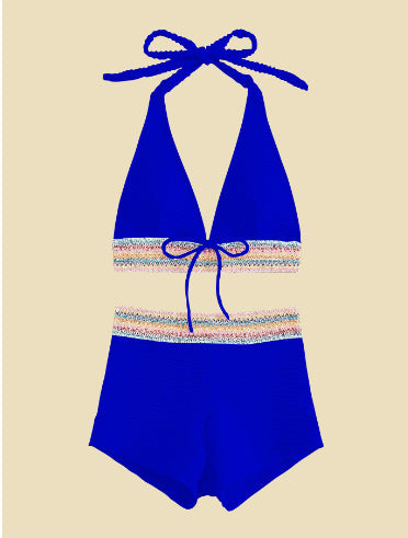 Bikini Split Two-piece Suit Solid Color