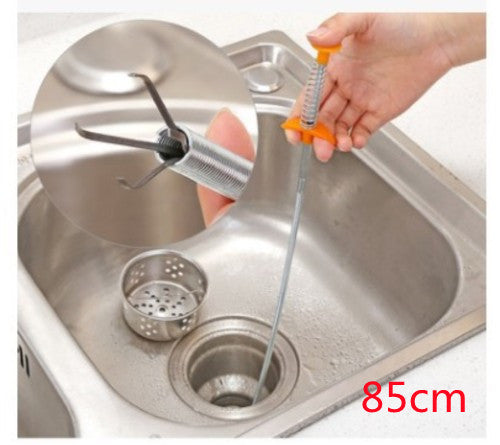 60CM Sewer Spring Pipe Dredging Tool Household Hair Cleaner Drain Clog Remover Cleaning Tools Household For Kitchen Sink Kitchen Gadgets