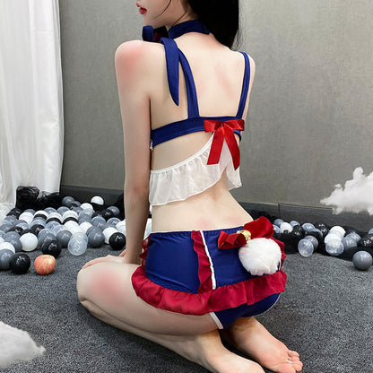 Sexy Lingerie Bow Cute Soft Girl Student Sexy Pajamas Uniform Suit Passionate Female Fantasy