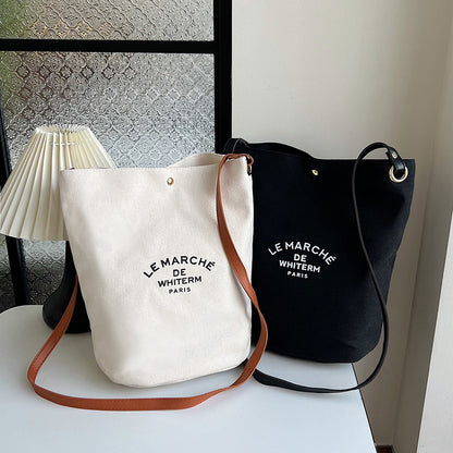 Canvas Minimalism Shoulder Messenger Bag Personality Printed