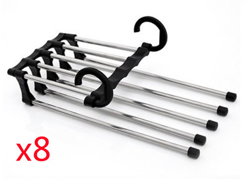 5 In 1 Wardrobe Hanger Multi-functional Clothes Hangers Stainless Steel Magic Wardrobe Clothing Hangers For Clothes Rack