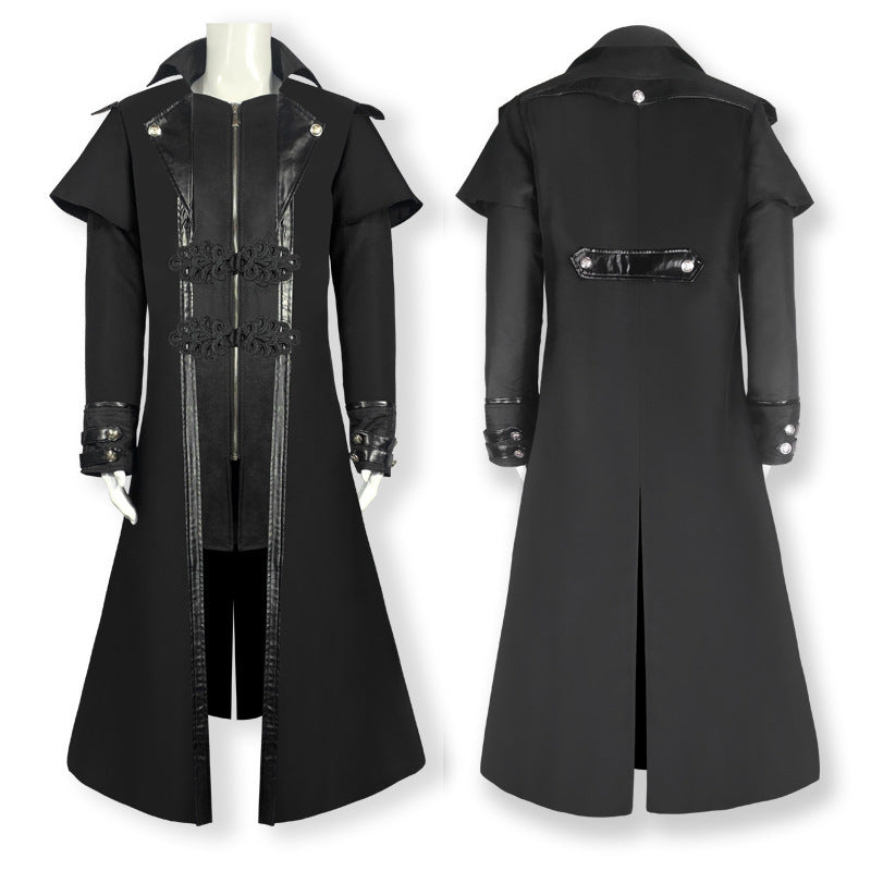 Medieval Gothic Mid-length Coat Cosplay Clothing