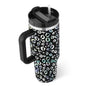40 Oz Tumbler With Handle Straw Insulated, Stainless Steel Spill Proof Vacuum Coffee Cup Tumbler With Lid Tapered Mug Gifts Suitable For Car Gym Office Travel