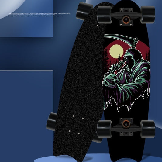 Single Warped Brush Street Board Fishtail Skateboard