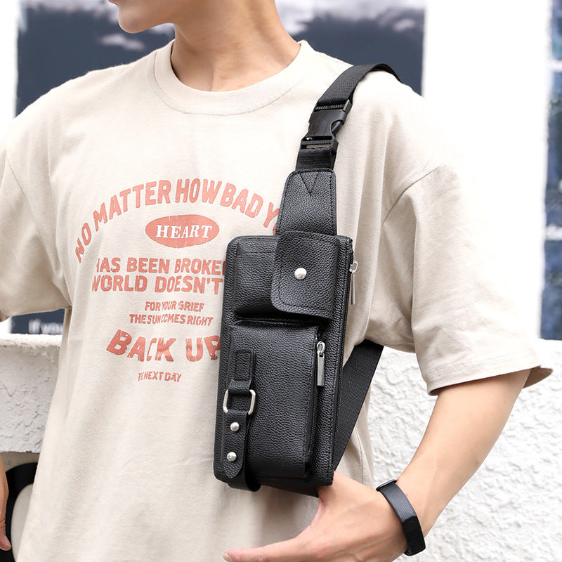 Men's Belt Bag Classic Solid Color Waist Bag Outdoor Leisure Travel Fanny Pack Purse