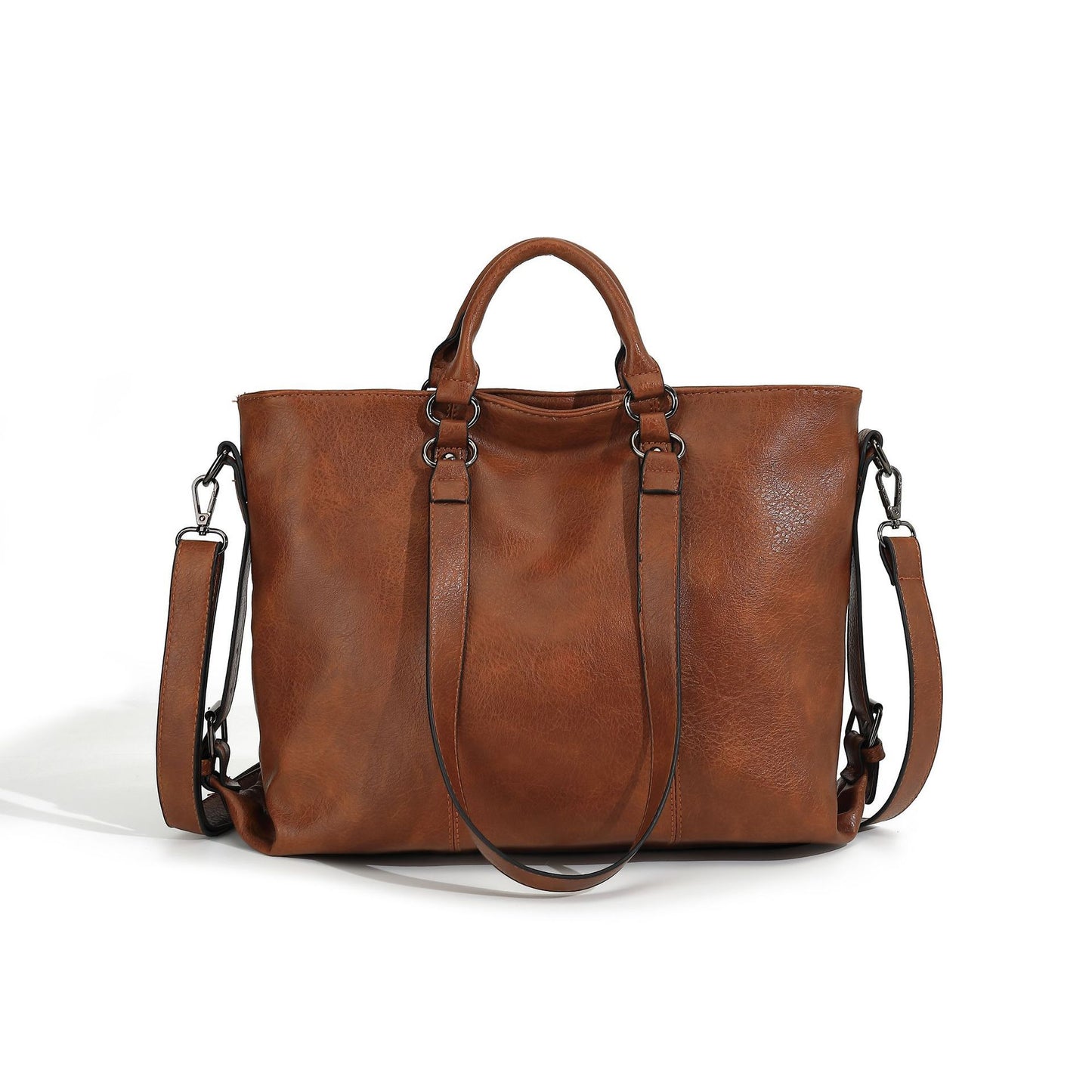 Soft Leather Large Capacity Totes One-shoulder Portable Purse