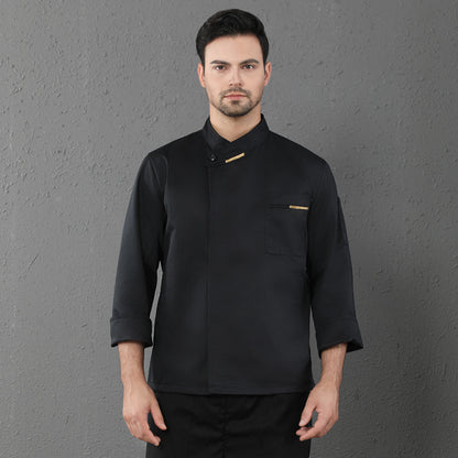 Chef Clothes Long Sleeved Catering Kitchen Coverall