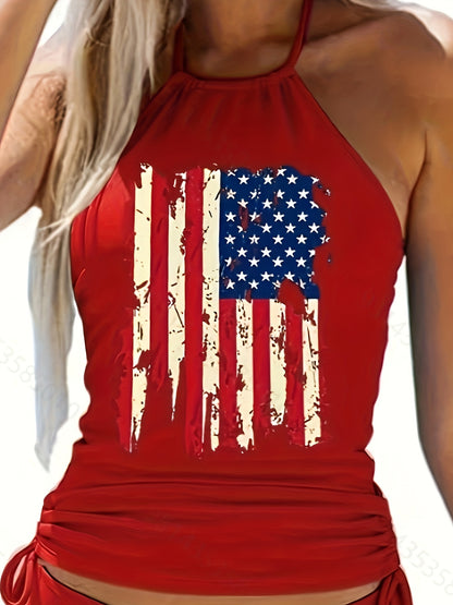 Women's Two-piece Casual Swimsuit Red