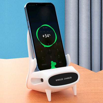 Portable Mini Chair Charger Desk Mobile Phone Holder Wireless 10W Fast Charge Special Gift