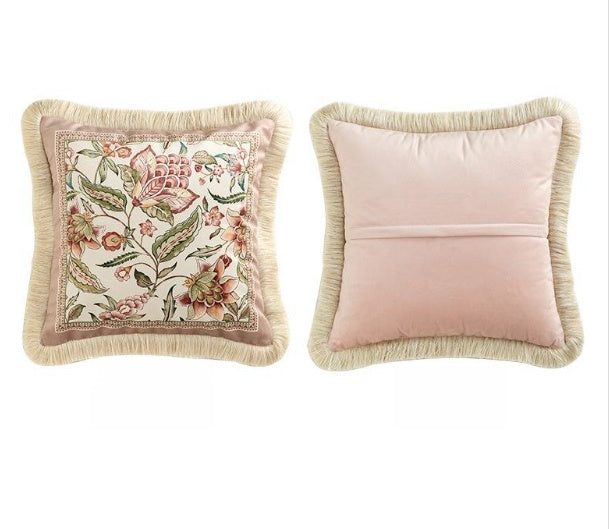 Pillows with floral designs