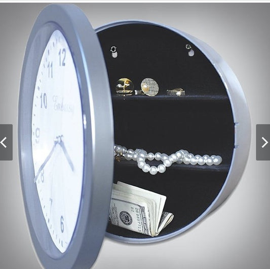 Clock safe jewelry safe storage clock