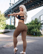 Yoga Pants with  Pockets Fitness Sports Elastic Skinny Pants