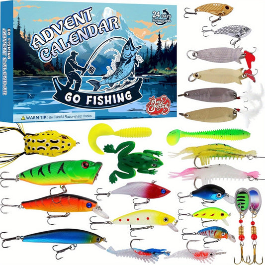 Fishing Lure Suit Advent Calendar Blind Box Fishing Lovers Christmas Gift