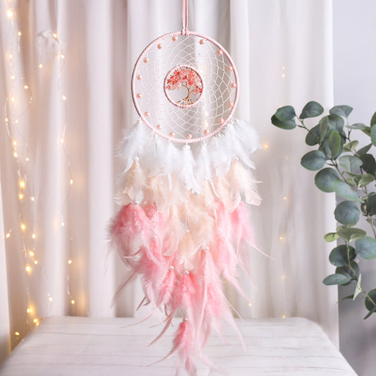 pink dream catcher 21.5 inches long