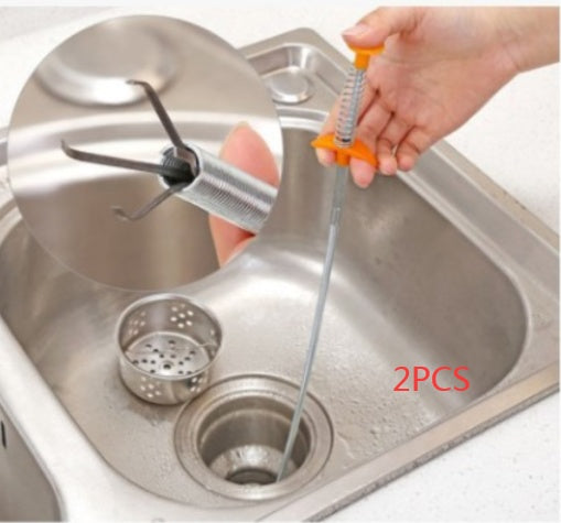 60CM Sewer Spring Pipe Dredging Tool Household Hair Cleaner Drain Clog Remover Cleaning Tools Household For Kitchen Sink Kitchen Gadgets