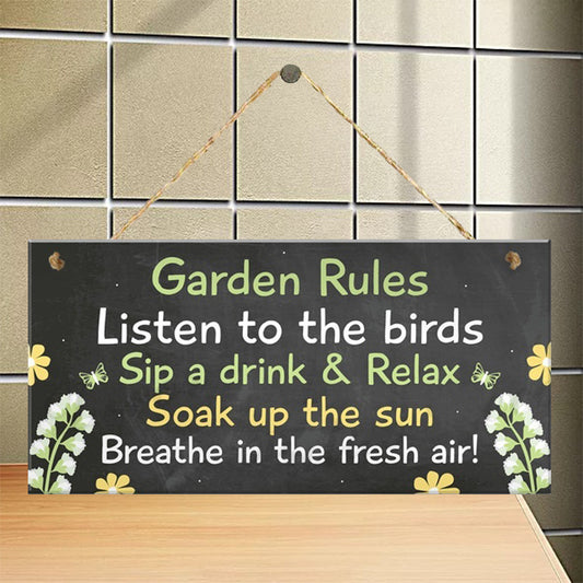 Garden Wooden Board Rules