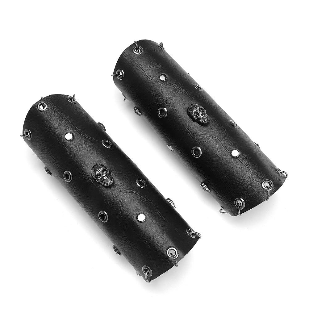 Punk PU Leather Nightclub Wristband Cosplay Arm Sleeve
