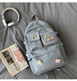 Small Canvas Net Neutral Student Schoolbag