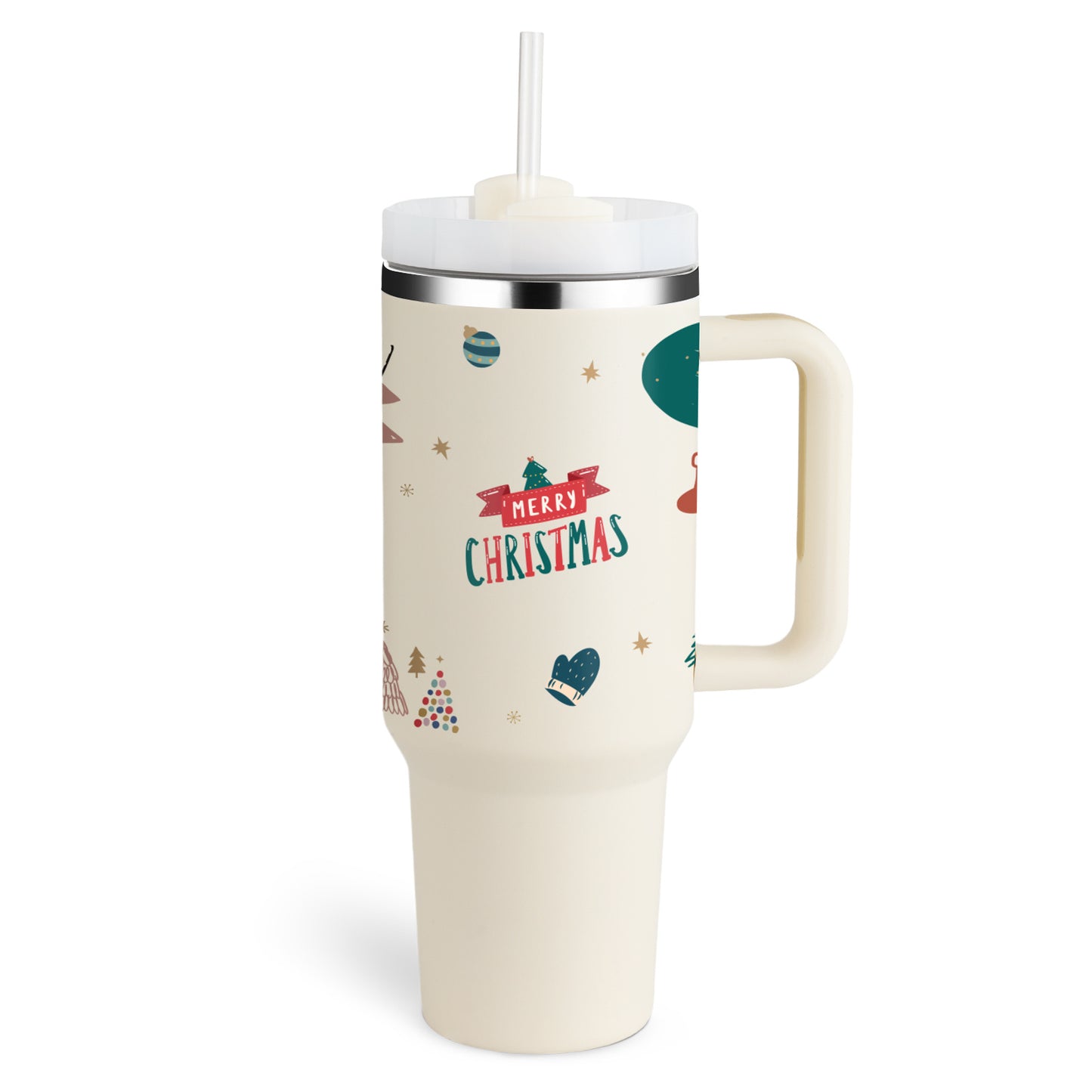 40 Oz Tumbler With Handle Straw Insulated, Stainless Steel Spill Proof Vacuum Coffee Cup Tumbler With Lid Tapered Mug Gifts Suitable For Car Gym Office Travel