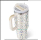 40 Oz Tumbler With Handle Straw Insulated, Stainless Steel Spill Proof Vacuum Coffee Cup Tumbler With Lid Tapered Mug Gifts Suitable For Car Gym Office Travel