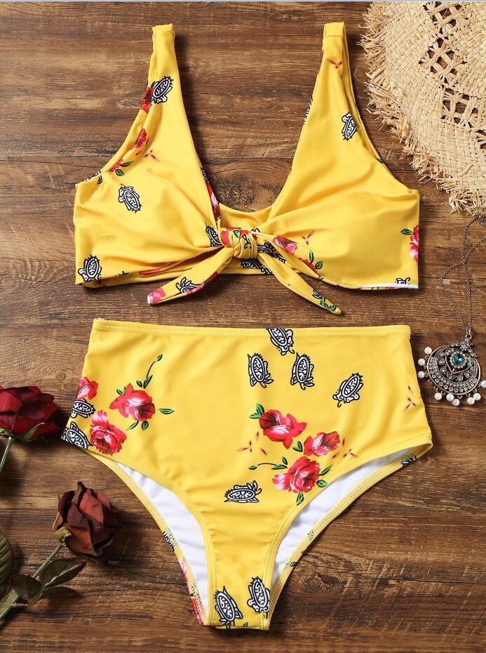 Bikini knotted swimsuit Cute Beachwear