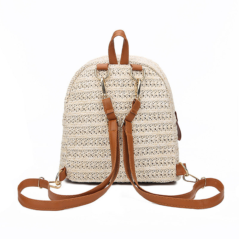 Straw Woven Backpack