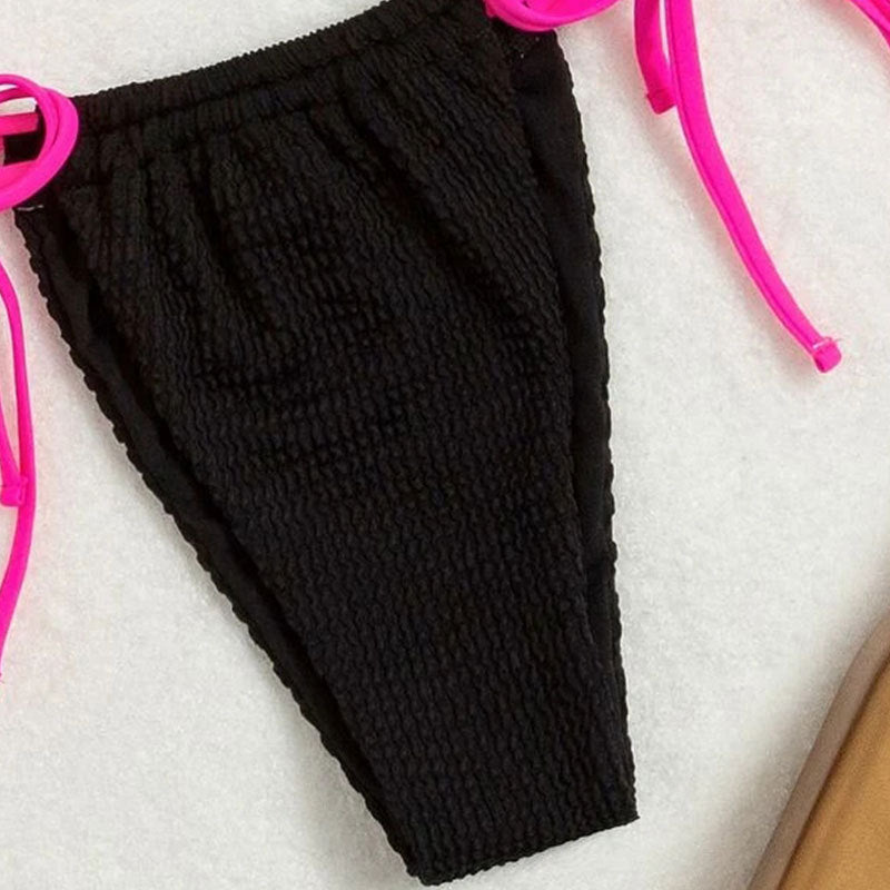 Halter Lace-up Split Swimsuit For Women Bikini