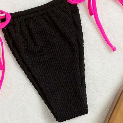 Halter Lace-up Split Swimsuit For Women Bikini
