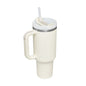 40 Oz Tumbler With Handle Straw Insulated, Stainless Steel Spill Proof Vacuum Coffee Cup Tumbler With Lid Tapered Mug Gifts Suitable For Car Gym Office Travel