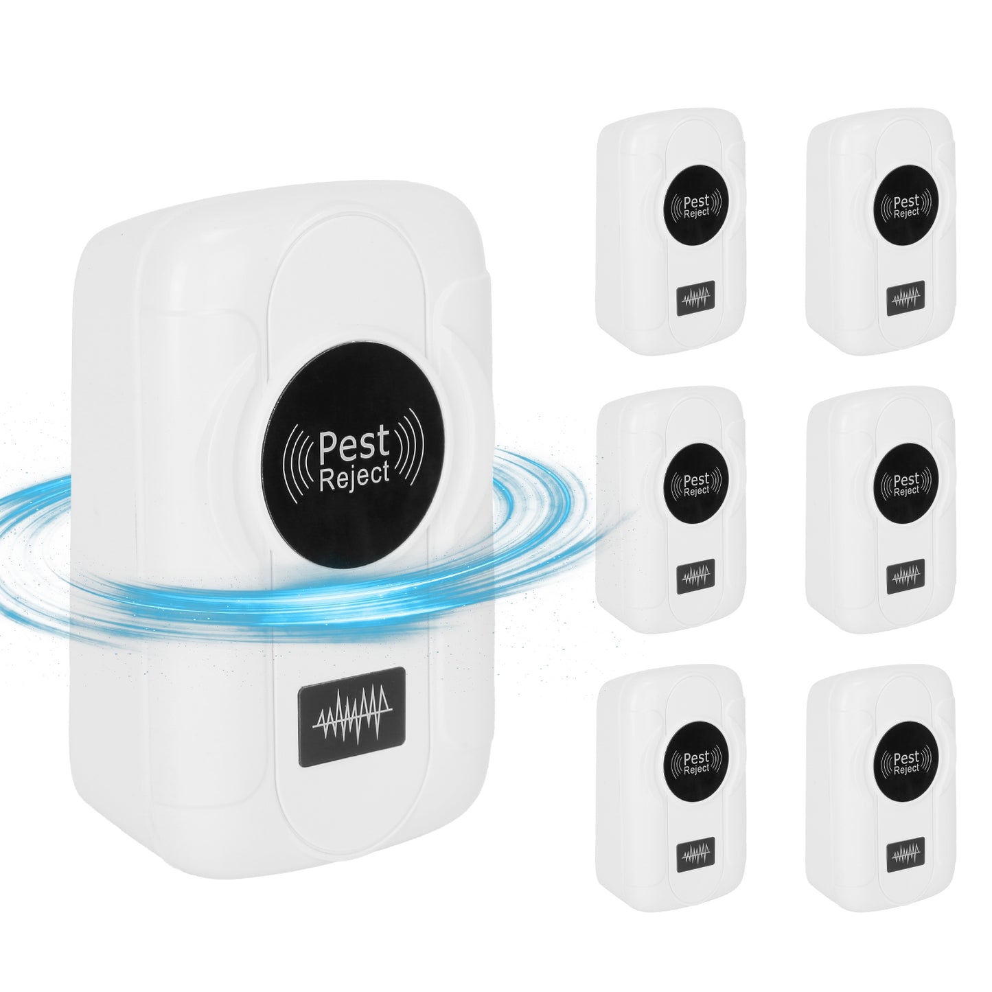 6 Pack 32-120KHz Ultrasonic Insect Repellent Indoor Plug In Bug Repellent Mosquito Roaches Mice Control With 3 Modes For Bedroom Garage Warehouse Office