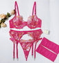 Retro Flower Embroidered Underwear Lingerie