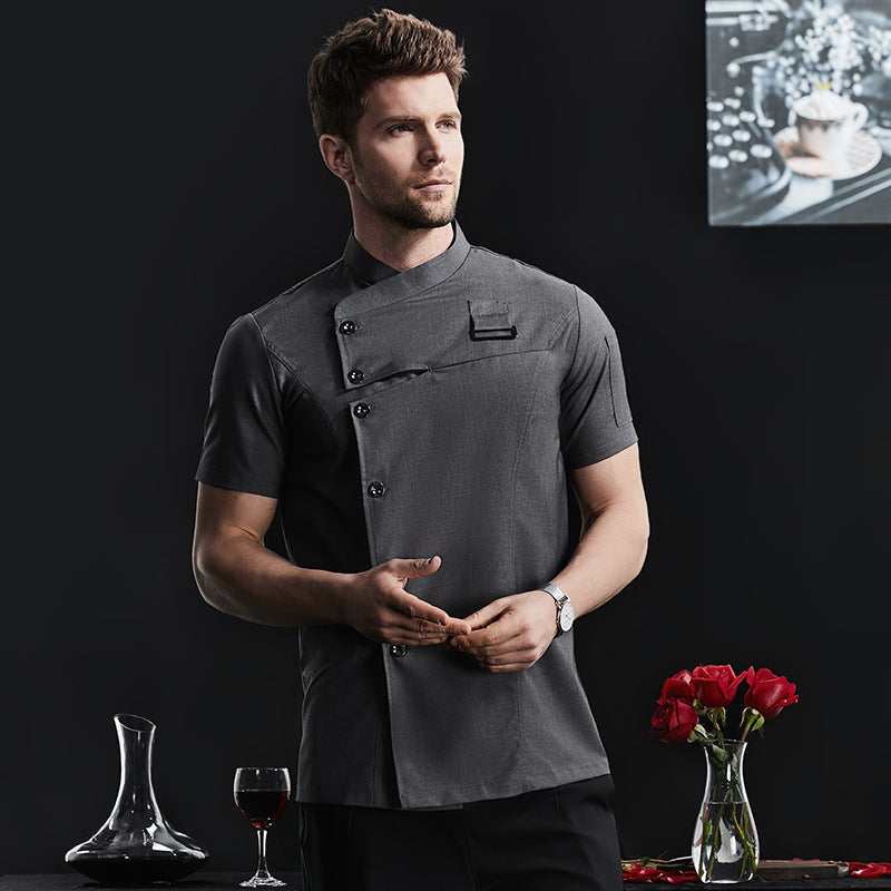 Hotel Chef Overalls Men's Short-sleeved Shirt