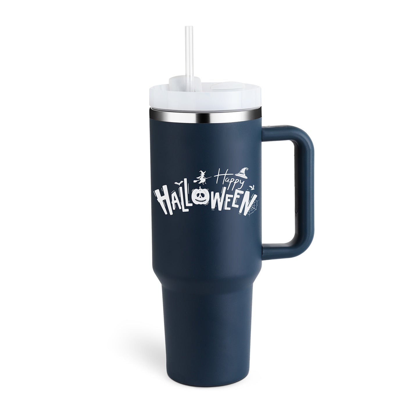 40 Oz Tumbler With Handle Straw Insulated, Stainless Steel Spill Proof Vacuum Coffee Cup Tumbler With Lid Tapered Mug Gifts Suitable For Car Gym Office Travel