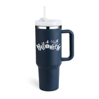 40 Oz Tumbler With Handle Straw Insulated, Stainless Steel Spill Proof Vacuum Coffee Cup Tumbler With Lid Tapered Mug Gifts Suitable For Car Gym Office Travel
