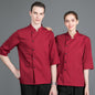 Breathable Hotel Kitchen Middle Sleeve Chef Suit