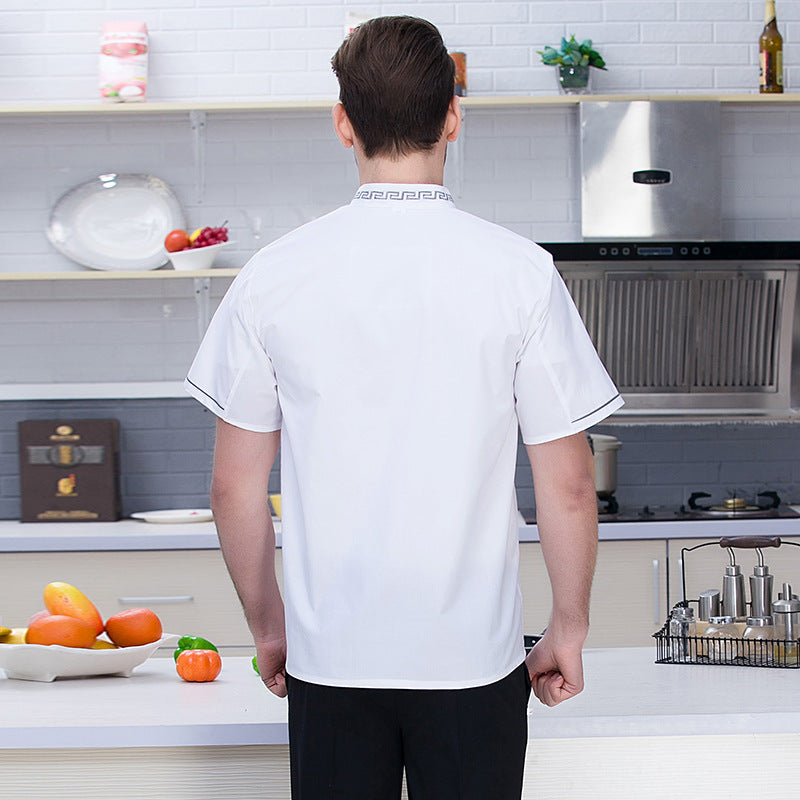 Hotel Chef Uniform Short-sleeved Overalls Restaurant